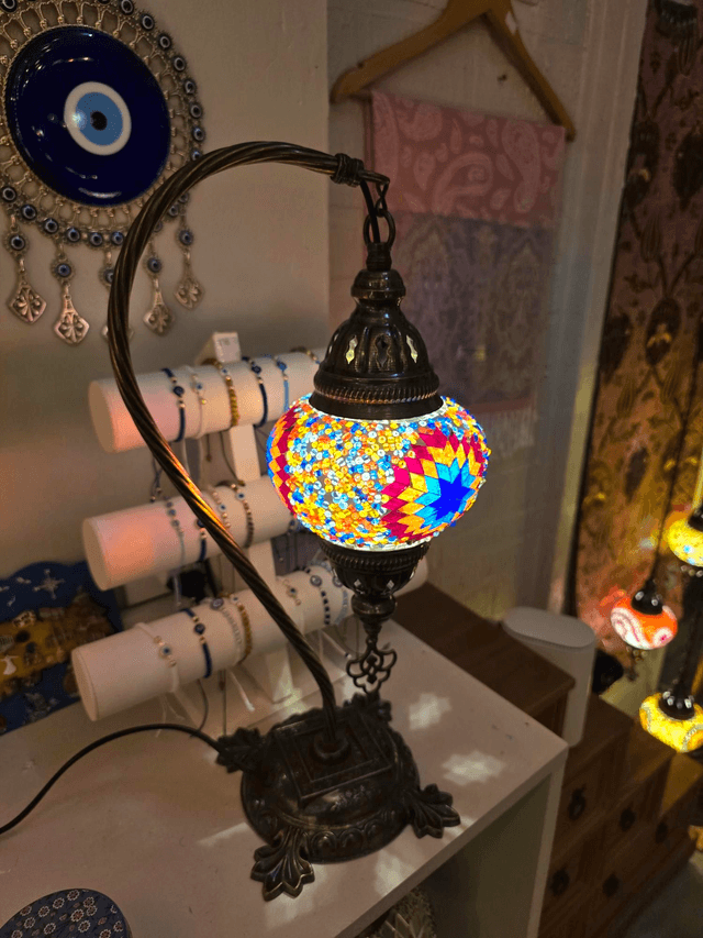 Medium Mosaic Swanneck Table Lamp