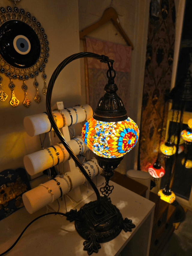 Medium Mosaic Swanneck Table Lamp