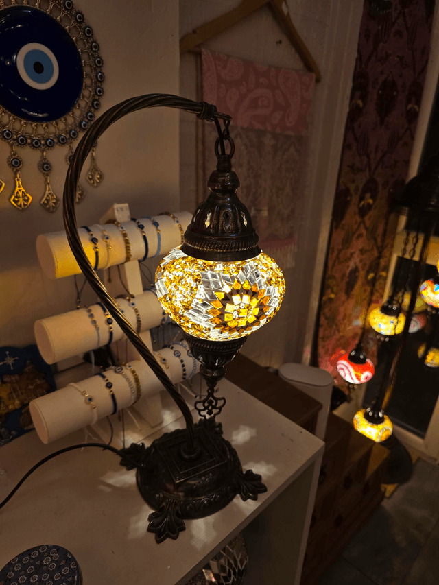 Medium Mosaic Swanneck Table Lamp