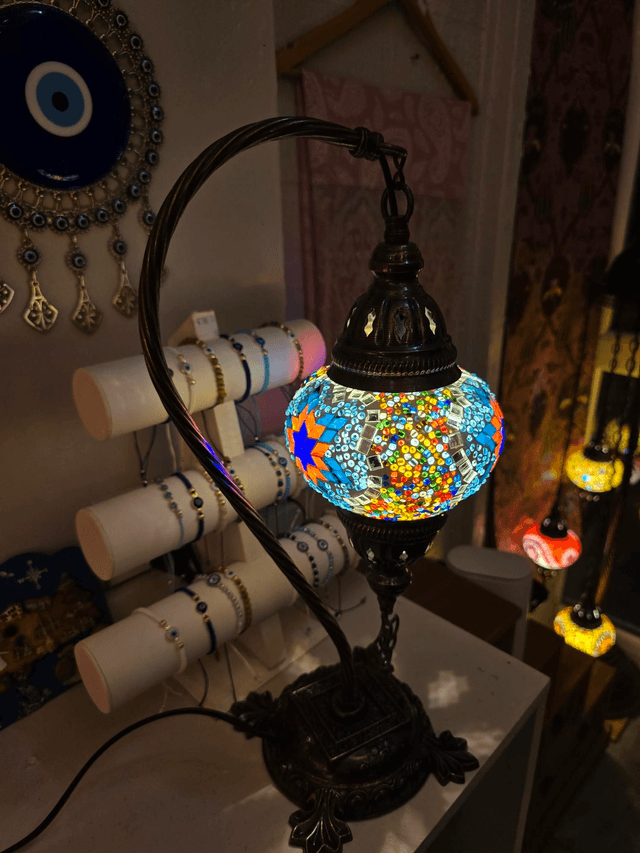 Medium Mosaic Swanneck Table Lamp