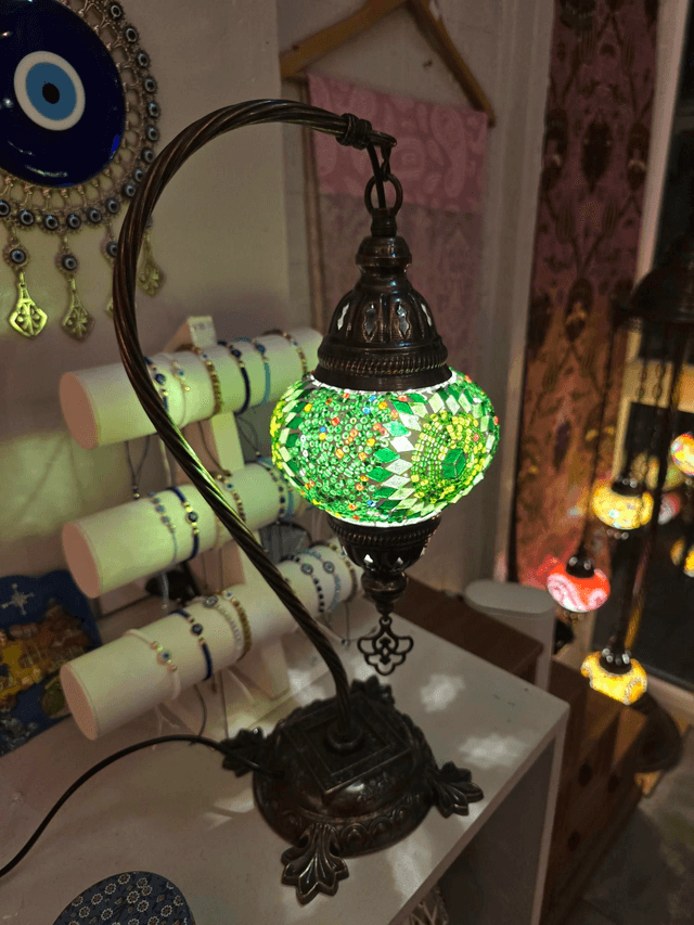 Medium Mosaic Swanneck Table Lamp