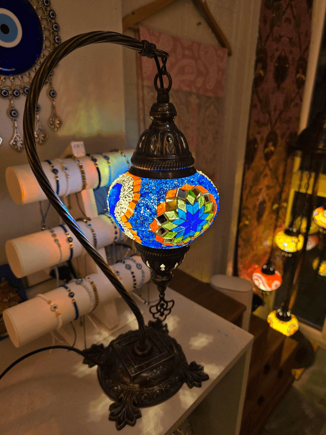 Medium Mosaic Swanneck Table Lamp