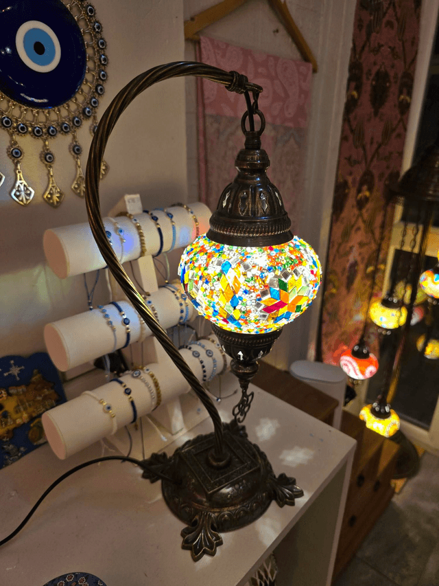 Medium Mosaic Swanneck Table Lamp