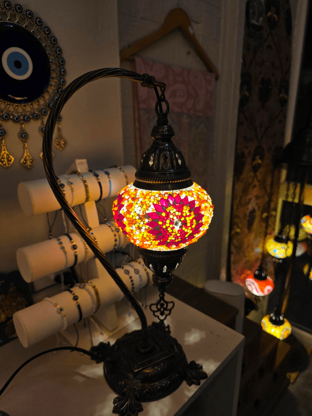 Medium Mosaic Swanneck Table Lamp