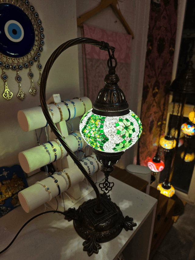 Medium Mosaic Swanneck Table Lamp