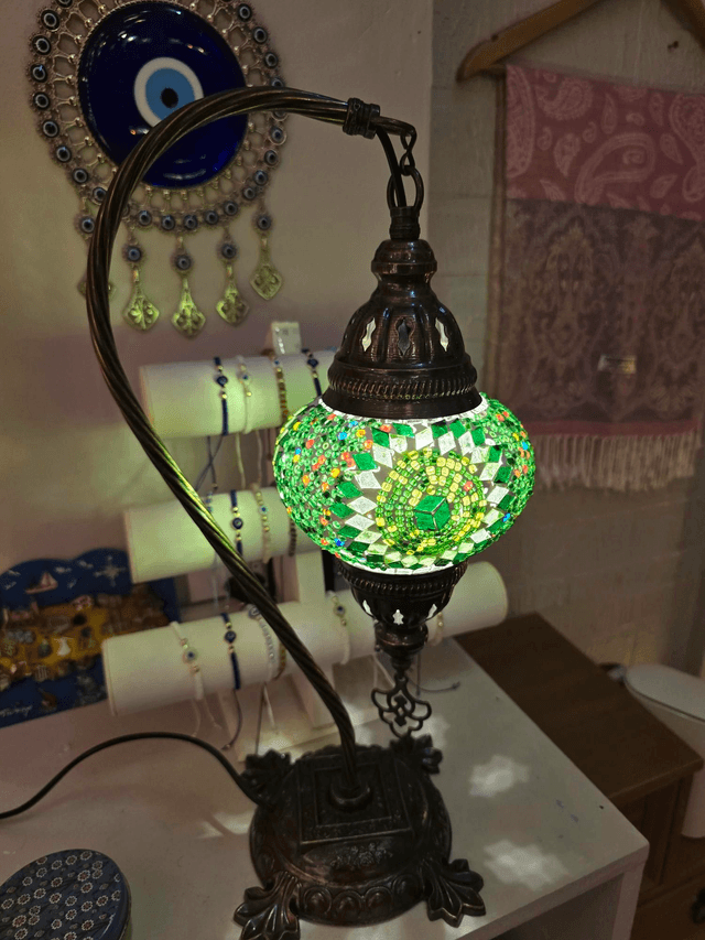 Medium Mosaic Swanneck Table Lamp