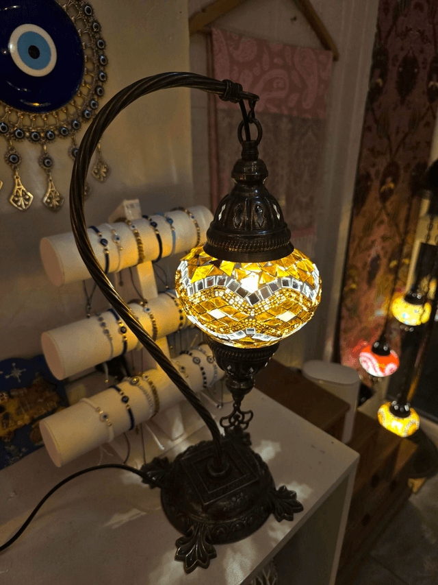 Medium Mosaic Swanneck Table Lamp