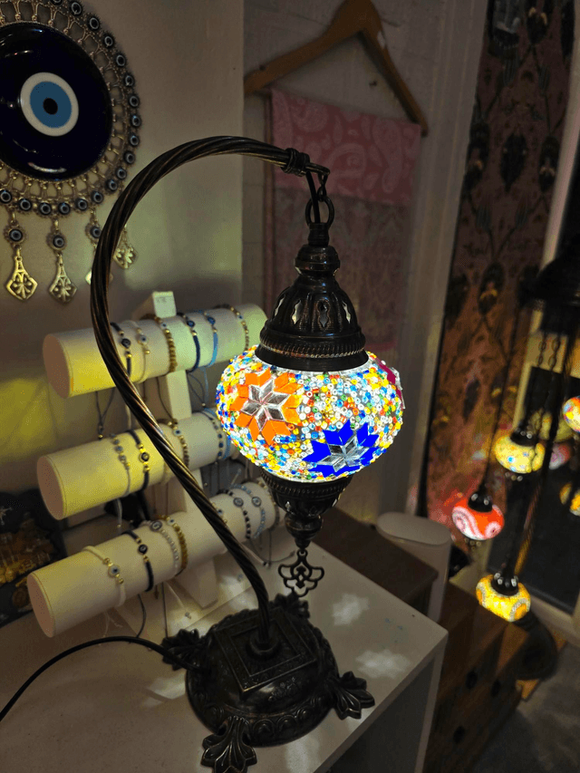 Medium Mosaic Swanneck Table Lamp