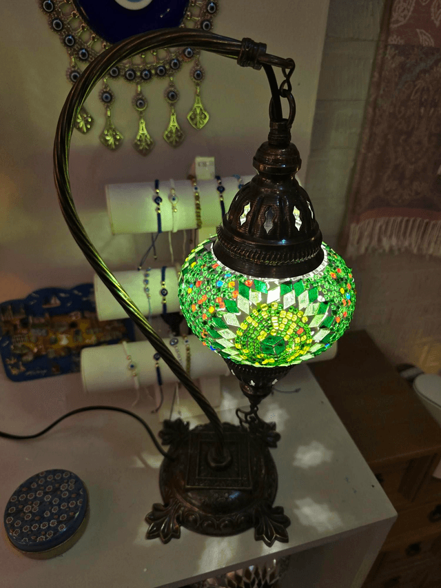 Medium Mosaic Swanneck Table Lamp