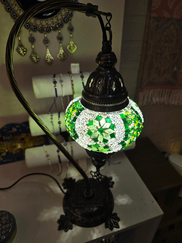 Medium Mosaic Swanneck Table Lamp