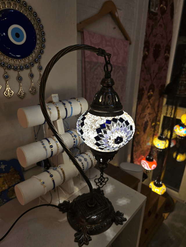 Medium Mosaic Swanneck Table Lamp