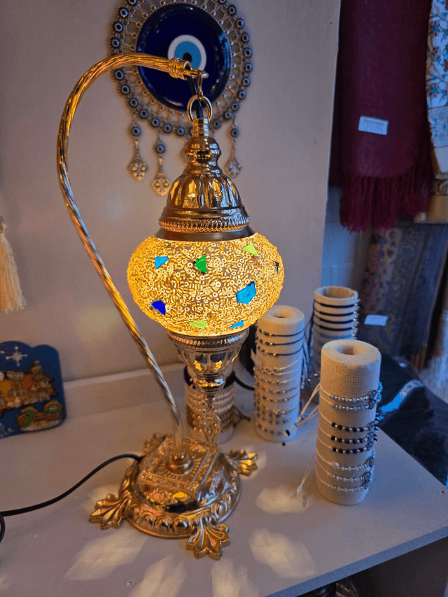 Medium Mosaic Swanneck Table Lamp