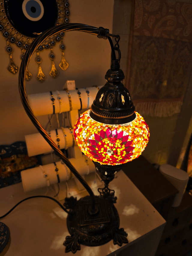 Medium Mosaic Swanneck Table Lamp