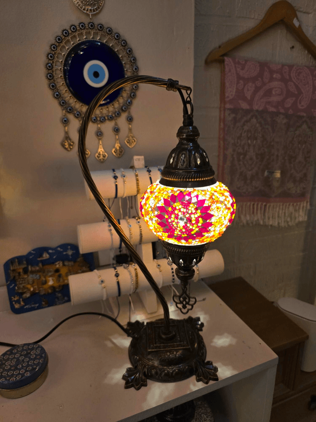 Medium Mosaic Swanneck Table Lamp