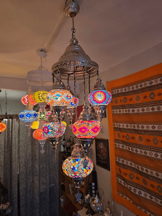 Mosaic Sultan Chandeliers in Medium 7 shades